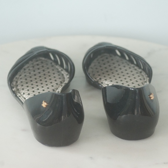 Zaxy Shoes Zaxy Black Dorsay Pointed Toe Jelly Flat Sandals Poshmark